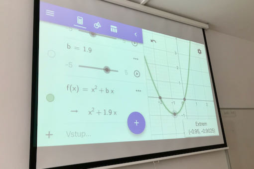 Promítání Geogebry v iPodu touch