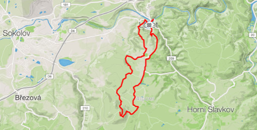 Na�e trasa z Lokte na Krudum a zp�t