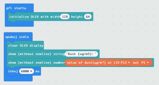 Zápis kódu v blocích