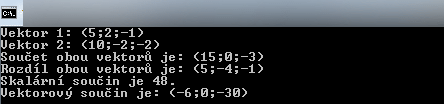 Operace s vektory ve VB
